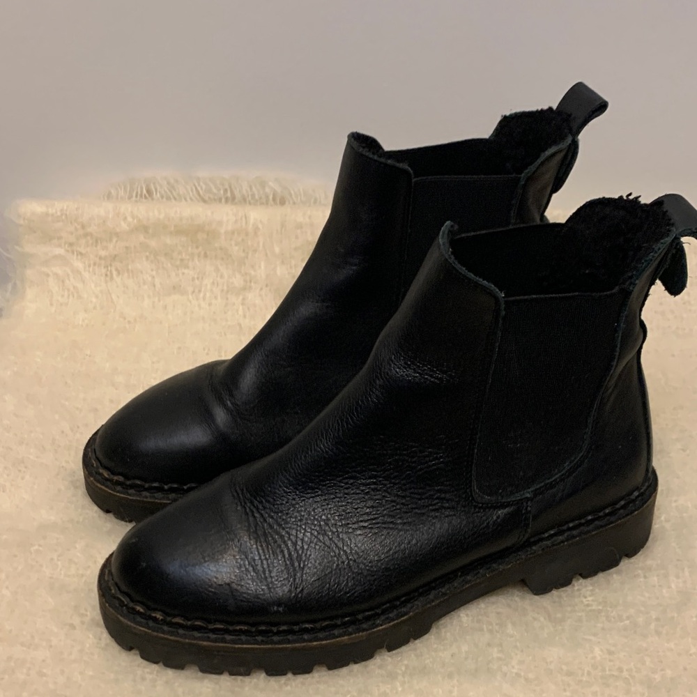 Women's Black Leather Ankle Booties - Classic Chelsea Style